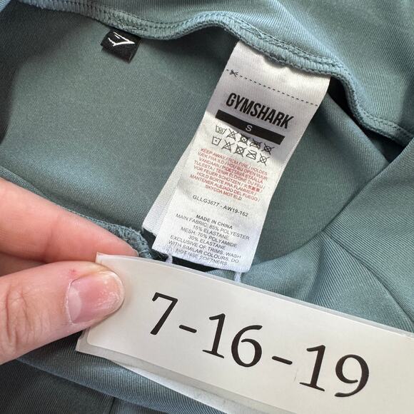 Gymshark Leggings Womens Small Blue Green Stormy Turquoise Lustre - Picture 5 of 10